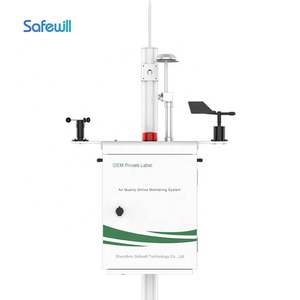 Moniteur de qualité de l'<span class=keywords><strong>air</strong></span> Safewill AQMS PM2.5 PM10 TSP Bruit Vitesse du vent Direction du vent IP54 Alimenté par énergie solaire Micro-test environnemental - Product Image 4