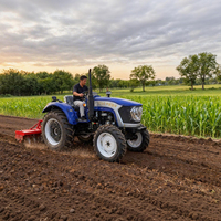 Tracteur agricole polyvalent 50 CV 4x4 avec chargeur frontal et pelle arrière, machine agricole multifonctionnelle certifiée CE ISO