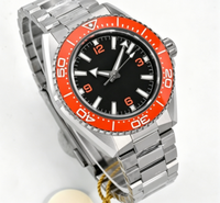 Montre de plongée automatique de haute qualité pour hommes, bracelet en acier inoxydable, cadran lumineux, étanche, montre-bracelet pour hommes d'affaires