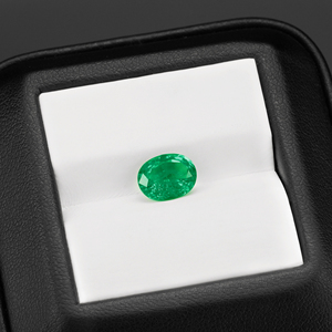 Hydrothermal <strong>Emerald</strong> Gemstone Colombia Lab Grown <strong>Loose</strong> <strong>Emerald</strong> Oval Cut <strong>Loose</strong> Stone <strong>Beads</strong> - Product Image 2