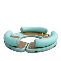 Dock flottant modulaire circulaire en PVC de qualité commerciale, capacité de 100 à 500 kg, 5 à 10 passagers, utilisation en extérieur, eaux peu profondes