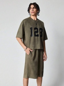Men's casual digital print <b>T</b>-<b>shirts</b> and shorts suits factory, customization available.F10 - Product Image 5