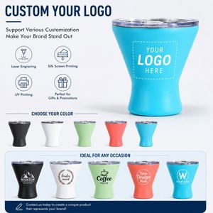 Verre à martini isotherme en acier inoxydable de 10 oz avec logo personnalisé pour piscine, plage, patio, fête - Product Image 4