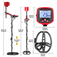 Détecteur de mise à niveau TX-850L haute sensibilité pour détecteur de métaux souterrain industriel en Mode de rétroéclairage de chasse au trésor
