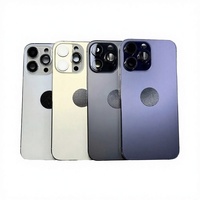 Coque arrière de téléphone portable 14promax en alliage d'aluminium, style barre violette, pièces de rechange complètes, 100 % compatible