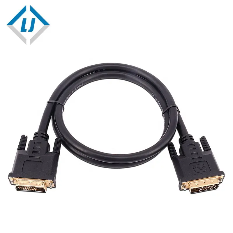 Cable Dvi Dvi To Dvi Cable Nylon Braided DVI-D 24+1 Dual Link Male To Male Digital Video Cable Gold Plated With Ferrite Core Support