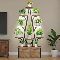 Nouveaux kits de culture intérieure 2026 : Étagère à plantes à 4 niveaux pour l'intérieur avec 6 lampes de culture pour plantes avec support lumineux à 8 niveaux