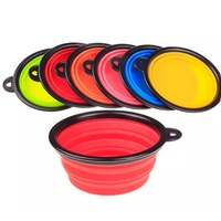 Bol pliable pour chien en silicone de haute qualité, écologique, couleur unie, imperméable, portable, accessoires pour chien, distributeur de nourriture pour animaux de compagnie