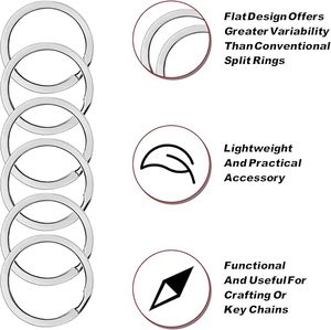 Stainless Steel 304 Wholesale Custom Flat Split <b>Key</b> <b>Rings</b> For Promotional Gift - Product Image 2