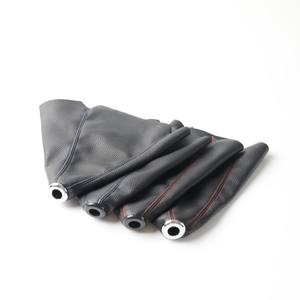 Housse universelle en cuir pour pommeau de levier de vitesse de voiture, points rouges, pliable, points noirs brillants - Product Image 2