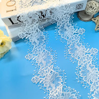 Dentelle en polyester soluble dans l'eau, accessoires de couture, textile de maison, vêtements, broderie, décoration, marque Teal, origine Guangdong