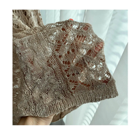 Tissu polyester tricoté pour femmes, sous-vêtements et robes, étoffe ajourée crochetée, vente en gros,