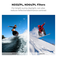Kit de filtres pour caméra d'action K&F Concept, lot de 4, ND8/PL, ND16/PL, ND32/PL, ND64/PL, pour DJI Osmo Action 4&5 Pro HD, multi-couches