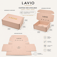 Caja de Envío de Lujo para Boutique de Marca, Tipo E Flute, con Logotipo en Dorado y Detalles UV, para Suscripciones y Negocios