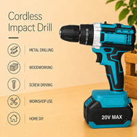 Perceuse sans fil 70 N.m 20 V sans balais 13 mm sans clé 2 vitesses 6,0 Ah, pour bois, métal, bricolage domestique, kit tournevis