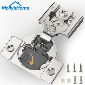Quincaillerie <span class=keywords><strong>de</strong></span> cuisine moderne en acier laminé à froid, fermeture douce à contrôle <span class=keywords><strong>de</strong></span> vitesse pour <span class=keywords><strong>salle</strong></span> <span class=keywords><strong>de</strong></span> <span class=keywords><strong>bain</strong></span>, 105 mm, dissimulée, à fermeture automatique - Product Image 1
