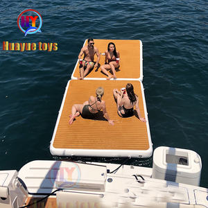 Île flottante gonflable <span class=keywords><strong>en</strong></span> gros, bateau ponton, radeau, plateforme <span class=keywords><strong>de</strong></span> quai <span class=keywords><strong>de</strong></span> yacht pour se baigner au <span class=keywords><strong>soleil</strong></span> - Product Image 3