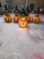 Sculpture géante de citrouille d'Halloween en résine (Art populaire moderne) - Décoration intérieure/extérieure