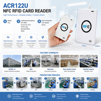 Lector/Grabador de Tarjetas Inteligentes sin Contacto ACR122U USB 2.0, Copiador de Tarjetas RFID NFC HF 13.56MHz, Codificador de Tarjetas sin Contacto de Escritorio