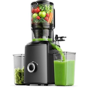 Extractor de Jugos en Frío Euhome con Boca Ancha de 5.1 Pulgadas, Extracción Lenta para Frutas y Verduras Enteras, 150w, Acero Inoxidable, Eléctrico - Product Image 1