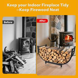 Soporte de almacenamiento de madera personalizado al por mayor estante de leña fácil interior de <span class=keywords><strong>metal</strong></span> para exteriores a la venta - Product Image 4