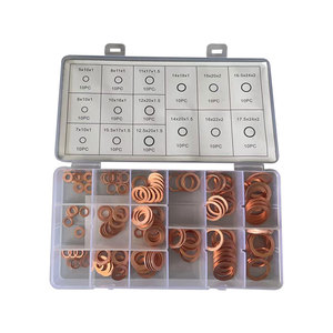 Juego de Juntas de Cobre Smooth Sailing, 150 Piezas, Anillos de Sellado para Cárter de Aceite Automotriz, Juntas Planas para Sistema de Motor - Product Image 1