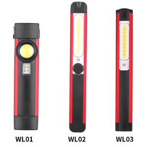 ไฟฉายทำงาน WL01 WL02 WL03 แบบชาร์จไฟได้ หลอดไฟ LED COB พกพาสะดวก ตัวเรือนอะลูมิเนียมสีแดง สำหรับใช้งานกลางแจ้ง - Product Image 1