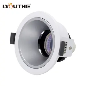 Angle réglable rond blanc anti éblouissement gu10 projecteurs en aluminium moulé sous pression mr16 down lights housing