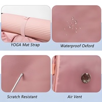Tas Olahraga Yoga Polyester Kapasitas Besar, Dapat Disesuaikan, Modis, Tahan Air, Pemisah Basah Kering, Ringan, Tas Gym Travel Wanita