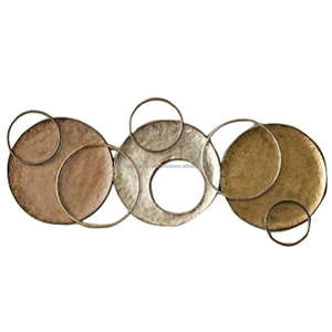 ตกแต่งบ้านผนังศิลปะจานโลหะที่มีการออกแบบปอกระเจาเนื้อทอสำหรับตกแต่งบ้าน - Product Image 6