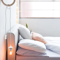Douille de lampe suspendue blanche 1,8 m avec prise US, culot à vis E26/E27, filetage complet, en plastique, vente en gros directe