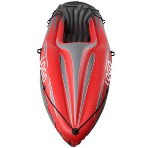 <span class=keywords><strong>Kayak</strong></span> <span class=keywords><strong>gonflable</strong></span> portable pliable bleu rouge en PVC pour 1 personne, résistant à l'eau, pour les voyages en plein air, avec pagaie et pompe à air - Product Image 5