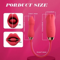 Nouveauté Amazon : Vibrateur rétractable Love-Lip, stimulateur de succion pour masturbation féminine, vibrateur à double tête à impulsions pénétrantes 45 dB