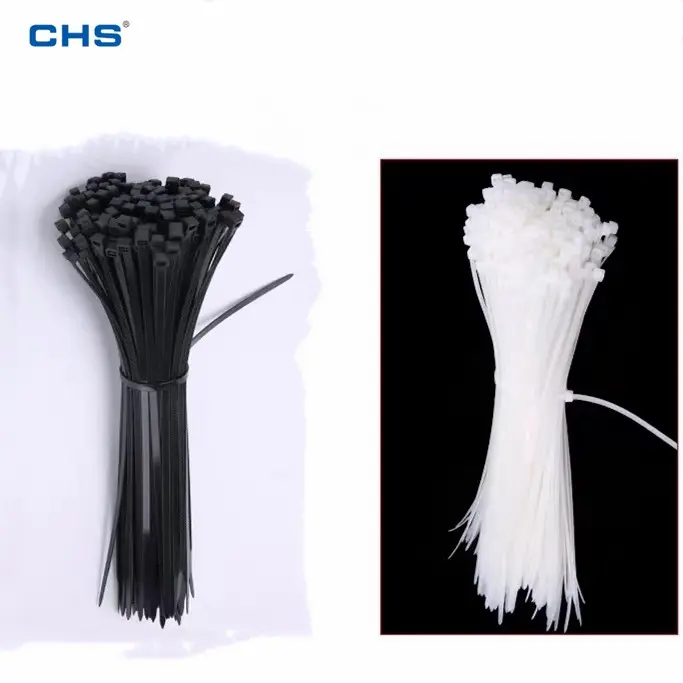 CHS hoge kwaliteit band plastic 2.5mm 3.6mm 4.8mm aangepaste grootte draad speciale zelfklemmende nylon band zwart wit