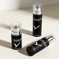 Flacon pompe sans air en PP, design compact, 5 ml, 10 ml, 15 ml, pour crème, lotion, sérum visage, lait corporel, écran solaire, maquillage