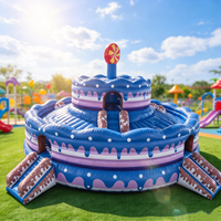 Cake Theme Inflatable Bouncer Slide Inflatable Bouncy Castle Kids Jumping Trampoline for Birthday Parties Jumping Castle