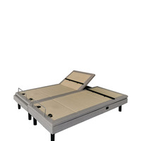 Lit thérapeutique King-Size réglable électrique moderne avec télécommande Style doux en vente-Meubles de chambre à coucher