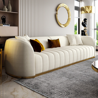 2024 luxe élégant Imitation cuir véritable tissu canapé ensemble conceptions véritable meubles de maison canapé moderne pour salon