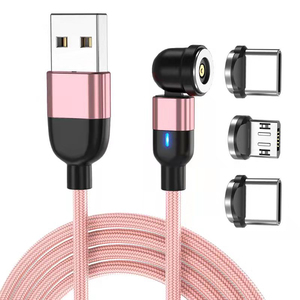 Venta al por mayor 540 de rotación 3 en 1 <span class=keywords><strong>magnético</strong></span> <span class=keywords><strong>cable</strong></span> de <span class=keywords><strong>carga</strong></span> <span class=keywords><strong>rápida</strong></span> cables de datos USB para teléfono/Micro USB <span class=keywords><strong>tipo</strong></span> <span class=keywords><strong>C</strong></span> - Product Image 2