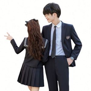 Design Wholesale High School Student Dress Race Costumes Graduation Uniform Supple Vogue Blazer Shirt Lattice - Product Image 1