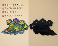 Dessin animé personnalisé épingles en métal coulé émail insigne de revers pour vêtements sac à dos bijoux découpe Technique pour Logo thème