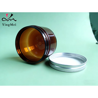 Bocaux en plastique PET personnalisés de 120 ml avec bouchons à vis en aluminium, bocaux pour cire capillaire pour emballage cosmétique