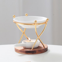 Réchaud d'aromathérapie en fer à bois double danse Lampe à huile essentielle Chauffe-bougie pour le commerce extérieur Amazon Ventes transfrontalières