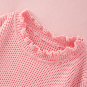 <span class=keywords><strong>Robe</strong></span> à manches longues en crochet <span class=keywords><strong>rose</strong></span> pour filles - Jupe en tulle à paillettes étoilées |   <span class=keywords><strong>Robe</strong></span> de <span class=keywords><strong>princesse</strong></span> décontractée pour fête de printemps pour tout-petits - Product Image 3