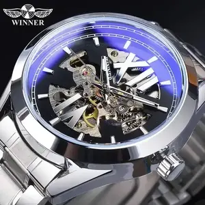 Trung Quốc Tự Động Đồng Hồ Người Chiến Thắng Forsining 8026 Gmt1192 Thép Không Gỉ Ban Nhạc Cơ Khí Đồng Hồ Kinh Doanh Sang Trọng Quyến Rũ Người Đàn Ông Cho Ông Chủ