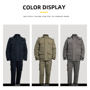 Giacca da Lavoro Invernale di Sicurezza, Uniforme Resistente con Cappuccio Imbottito, Giacca e Pantaloni Multi-Tasca per <span class=keywords><strong>Edilizia</strong></span> - Product Image 3