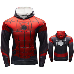 Cody Lundin <span class=keywords><strong>felpa</strong></span> <span class=keywords><strong>con</strong></span> <span class=keywords><strong>cappuccio</strong></span> <span class=keywords><strong>Spiderman</strong></span>/moda manica lunga da uomo stampa digitale felpe - Product Image 1