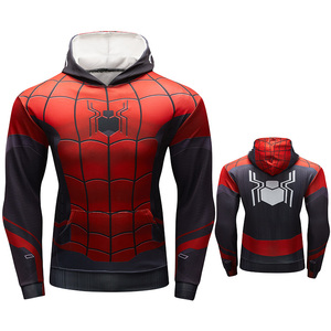 Cody lundin moletom com capuz spiderman/moda, manga comprida, masculino, impressão digital