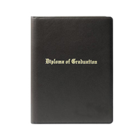 Porte-documents en cuir PU horizontal vertical A4 pour diplôme de graduation