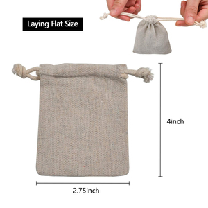 Biodegradable Cotton <b>Drawstring</b> Bags for Sustainable and Eco-Friendly Packaging - Product Image 4